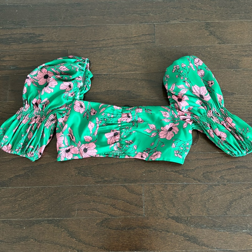Zara floral crop top